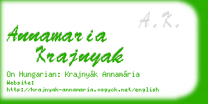 annamaria krajnyak business card
