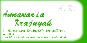annamaria krajnyak business card